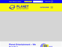 Tablet Screenshot of planetentertainment.com.au